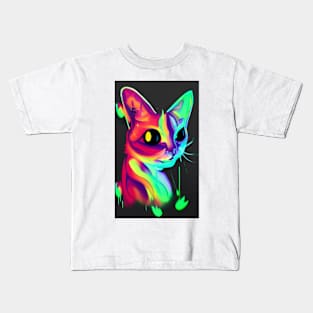 Neon Cat Kids T-Shirt